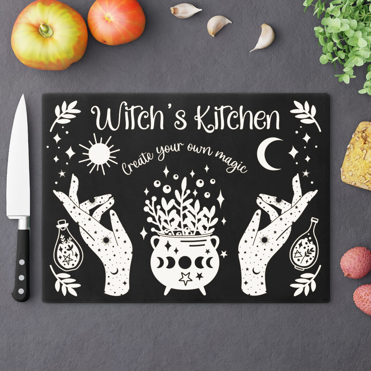 Kitchen Witch Cutting Board,Kitchen Gifts for Women,Witchy Decor,Kitchen  Witch