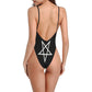 Satanic Baphomet Swimsuit, Lucifer sexy bodysuit, Satanic Goat Pentagram