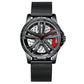 Spin Me! Spinner Watch, Spinning Car Wheel Watch for Men, Stainless Steel Waterproof Sports Wristwatch for Car Enthusiast