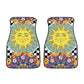 Ethnic Sun Mandala Car Mats, Tribal Car Decor