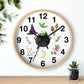 Witchy Wall Clock, Wiccan pagan home Decor