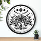 Witchy Wall Clock, Wiccan pagan home Decor