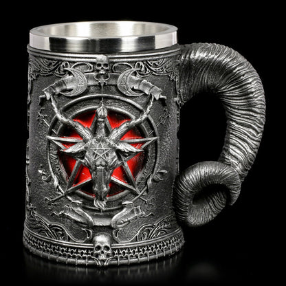 Occult Satanic Goat Baphomet, Sigil Of Baphomet Stainless Steel Coffee Beer Mug