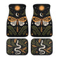 Celestial boho butterfly snake Car Mats, Magic Forest Mystical Witchcraft Car Decor