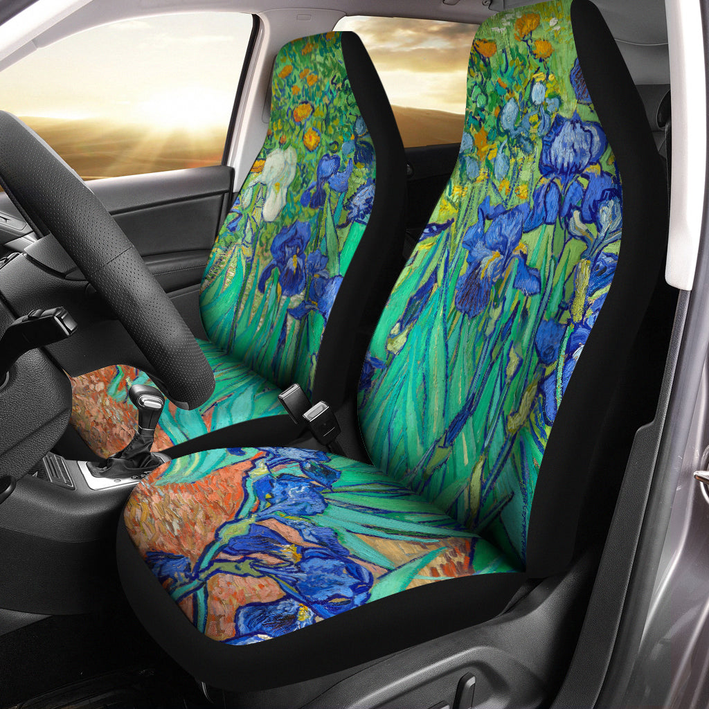 Irises Car Seat Covers, Van Gogh Art Car Decor, Car Seat Protector, car seat upholstery