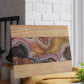Agate Geode Wood Printed Glass Cutting Board, Housewarming Gift, Geologist, Rock hound Gift