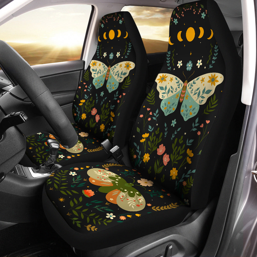 Celestial Butterfly Car Seat Covers, Magic Forest Witchy Universal Seat Covers