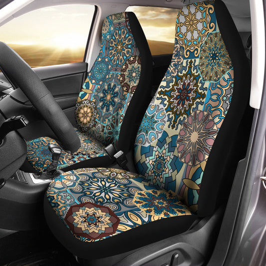 floral and mandala Car Seat Covers (1 pair), universal seat covers, Car Seat Protector, car seat upholstery